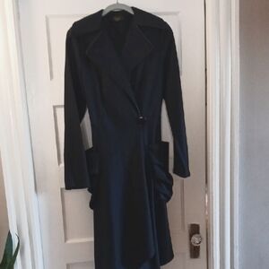Elegant Navy Long Coat